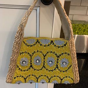 Raffia and Beaded Bag